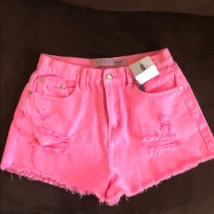 Neon pink shorts NWT